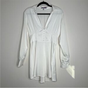 UO Phoebe Long Sleeve Corset Mini Dress